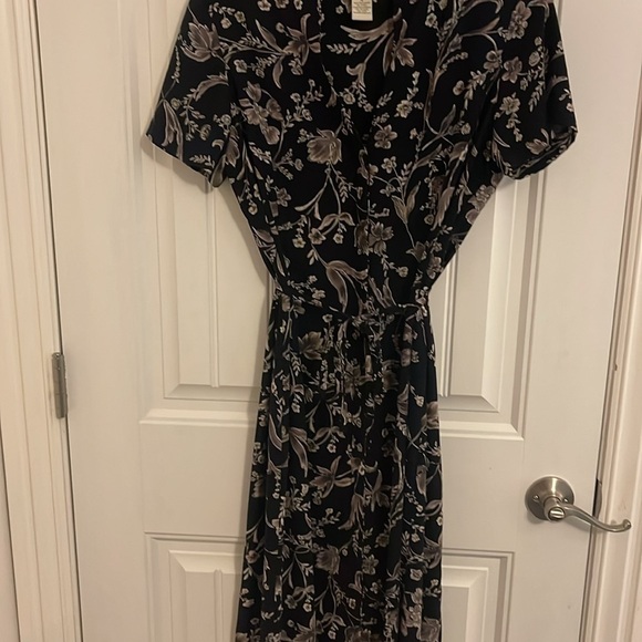 Norton‎ McNaughton Woman’s S  Shift Dress Multicolor Black Floral Maxi belted - Picture 1 of 13